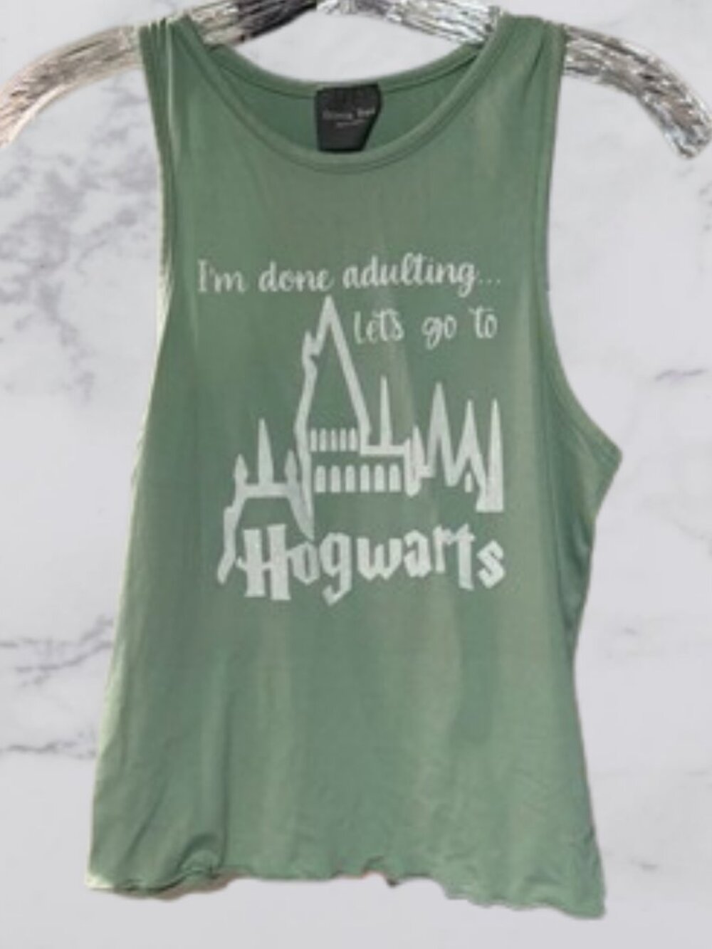 Olivia Rae New York Size M Tank - Handcrafted Harry Potter Vinyl Work